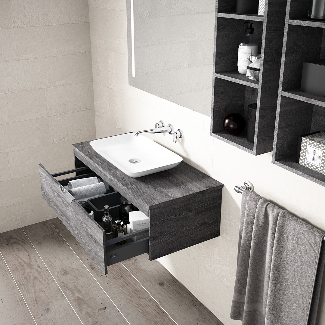 Mueble baño Argenta de colgar 1 cajon ancho 90 - viberco-89090C1C - Muebles  de baño