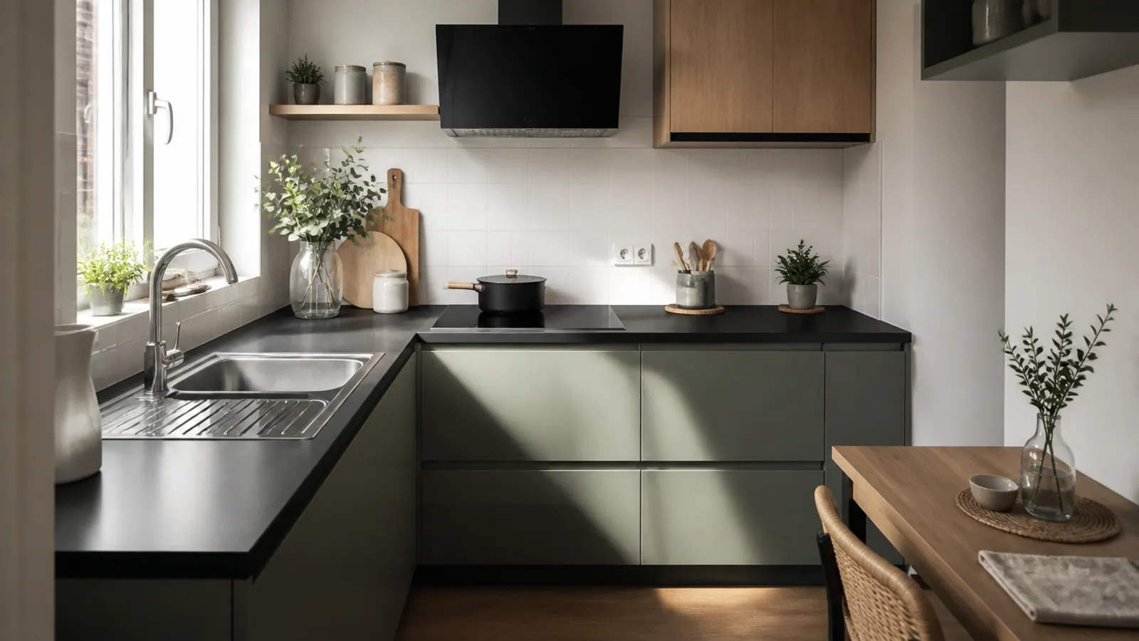 Distribuir una cocina pequeña con criterio ergonómico